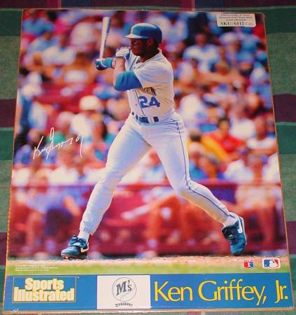1990 Ken Griffey Jr Seattle Mariners poster 16 x 20 Sports Illustrated 1