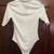 19 WHITE V NECK BODY SUIT T-SHIRT WOMENS TOP CROTCH SNAP 2 thumbnail