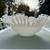 Large Fenton White Milk Glass Ruffle Crimped Silver Crest Edge Bowl 10” 7 thumbnail