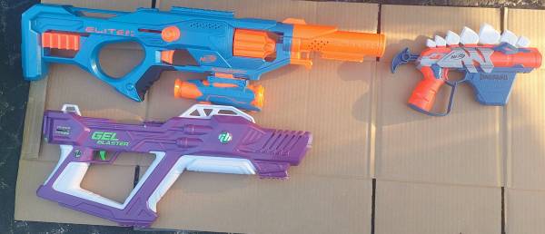 Nerf Elite 2 0,  Starfire XL Gel Blaster,  Nerf DinoSquad Dart Blaster 1