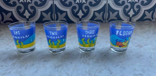 Set of Four Novelty Tequila Shot Glasses 1
