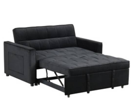 Maeve black loveseat sleeper 1