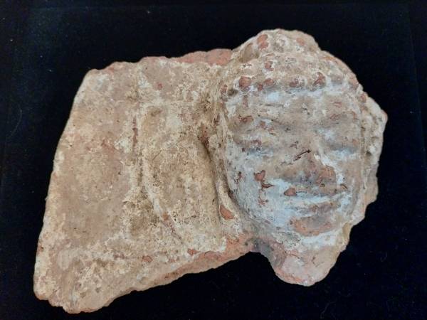 Ancient Thai Terracotta Head of Buddha 1