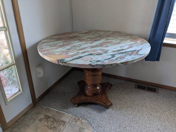 Pink marble table 1