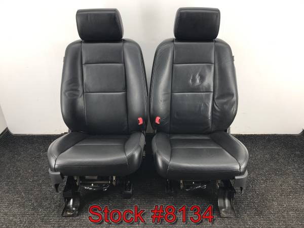2006 - 2008 Ford Explorer Black Tan Leather Bucket Front Seats Seat 1