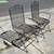 vintage WROUGHT IRON outdoor CHAIRS pair 1 thumbnail