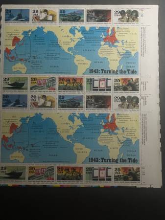 USPS A World at War II 1943, Allies Battle U-boats Mint # 2765 1