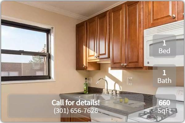 $1,745 / 1br - 660ft2 - Bradley Crossing – Commuting is easy! Right on the bus line! (Chevy Chase)64040196777986120