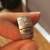 Wide and Solid white Gold Band with shining Design (Size 4-5) 4 thumbnail
