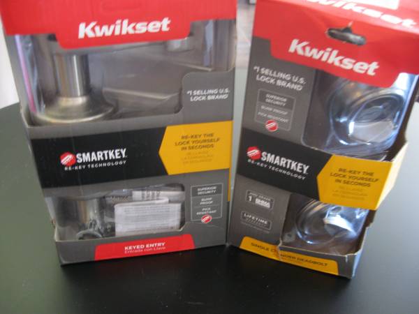 Exterior Door Satin KWIKSET lock sets. 1