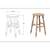 NEW Farmhouse Style Solid Wood Counter Stool (Set of 2) 5 thumbnail