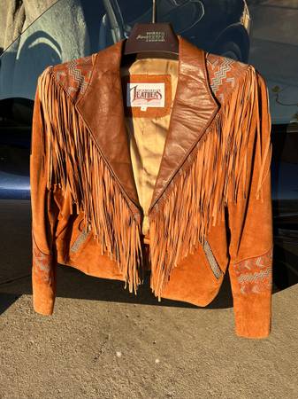 women’s Western-style leather and suede fringe jacket ... “Edmonds FEA 1