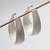 Vintage Sterling Silver Hoop Earring 1 3/4" x 1/2" Beautifully Texture 4 thumbnail