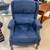 Blue Upholstered Wingback Recliner AS IS 1 thumbnail