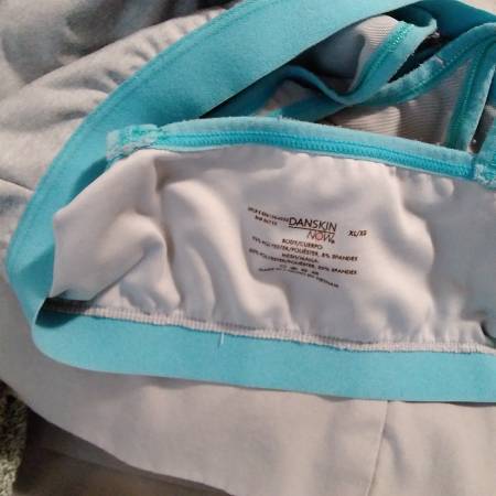 New, Never Worn. Women's Danskin Now Gray and Blue Sports Bra Size: XL - $15 (NEWCASTLE)62946979267459122