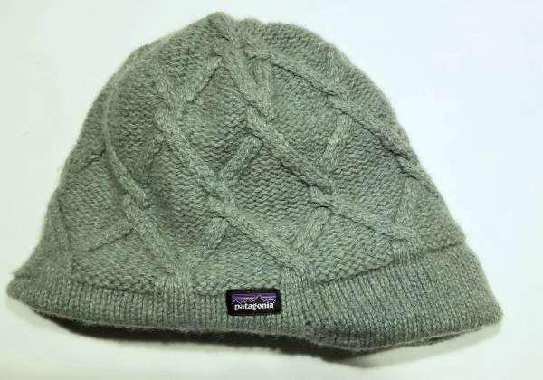 Like new Patagonia Honeycomb Cable Knit Hat Beanie, Wool Blend, lined 1