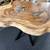 Irregular Monkey Pod live edge table with olive epoxy, $696 3 thumbnail