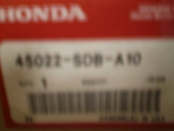 Pastillas de freno, delanteras, nuevas, "Honda", - $59 (south boston)63438961942785122