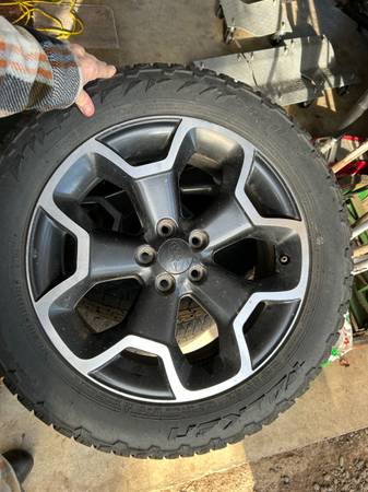 Crosstrek wheels and Wildpeak tires 1