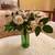 Silk Flowers in Tiny Rolling Rock Green Bottle 1 thumbnail