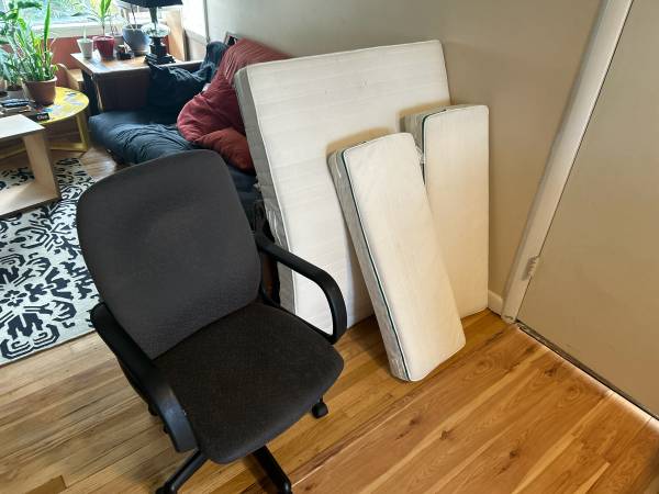Free office chair and kids mattress 1