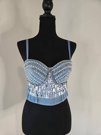 Jean Corset with Rhinestones 1