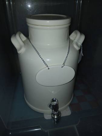 2 gallon (?) white ceramic drink dispenser 1