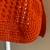 Orange Handmade Crochet Knit  Buttoned Top for Women Short Sleeve 12 thumbnail