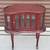 Vintage Solid Mahogany Side Table with Beveled Glass Panels 1 thumbnail