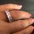 Sterling Silver  wedding Band (Size 7) with 5 beautiful Swarovski 1 thumbnail