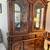 Solid wood table with matching curio cabinet 6 thumbnail