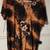 Ladies Black Brown And White Floral Short Sleeve Top 1 thumbnail