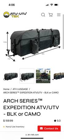 ATV TEK storage rear bag BRAND NEW in box - $9062970102112899121