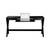2 available - Crate & Barrel Spotlight Ebony X-Leg Solid Wood Desk 11 thumbnail