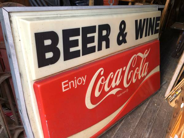 Large outdoor light up double sided Coca Cola Sign 1
