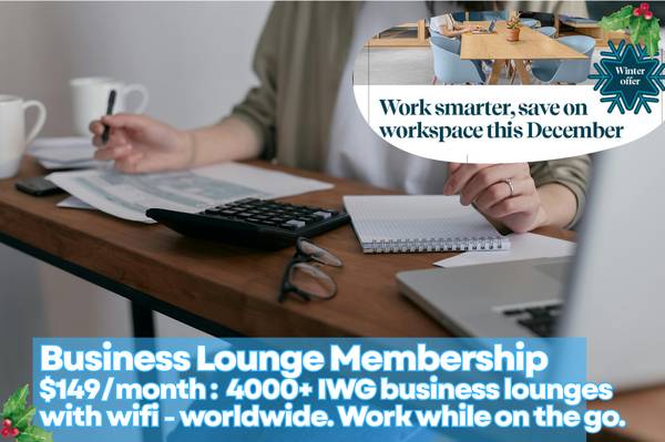 Keep your projects jingling all the way: Business Lounge with Wifi 1