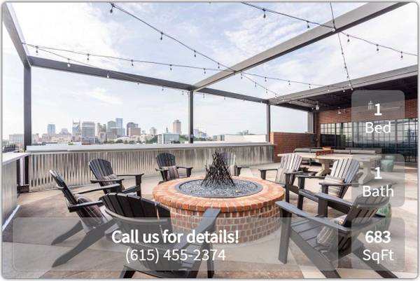 $1,770 / 1br - 683ft2 - Hermosa cocina con encimeras de cuarzo brillantes, armarios de gran tamaño (Nashville - Centro de Germantown)63673267712259120