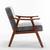 2 Piece Brown and Grey Mid Century Accent Chairs Set 2 thumbnail