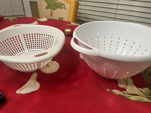 Two Large Colanders 1
