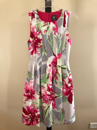 Modern Floral Dress w/ Pockets, Ladies Sz. 2, Vince Camuto Design 1