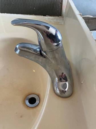 Marble Bathroom Sink With Faucet & Drain 1