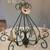 🔥Vintage 6 Light Candle WROUGHT IRON "VERDIGRIS" CHANDELIER 1 thumbnail