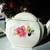 1930-1940s Sadler England Mini Cube Teapot with Pink and Yellow Roses 14 thumbnail