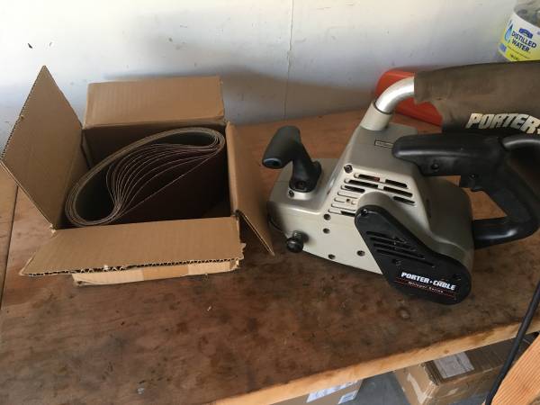 Porter Cable Model 362 Whisper Series 4”x24” Belt Sander incl. Sandpap 1