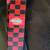 Vintage Dickies Checkerboard Guitar Strap Red + Black 2 thumbnail