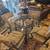 Kitchen Dinette Table with Four Swivel Iron Chairs Glass Top 2 thumbnail