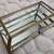 /// VTG ETCHED GLASS BRASS TRINKET BOX \\\ 1 thumbnail