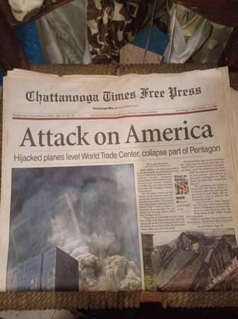 9/11 Chattanooga times free press paper 1