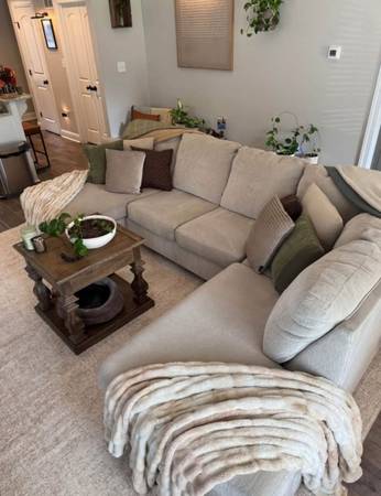 Sectional couch,Area Rug 9x12 Revival and coffee table 1