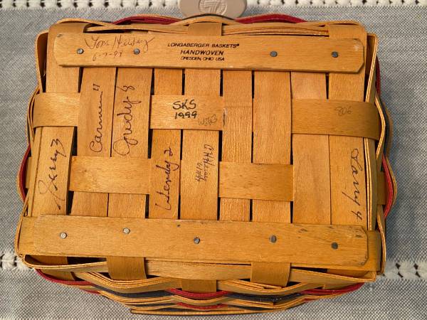 Conjunto de cestas Longaberger All American firmado - $7063471458358145122